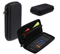 Navitech Noir Housse de calculatrices Protection de Graphiques/Scientifique/financières calculatrices avec Pochette Compatible avec Texas Instruments TI 30 ECO