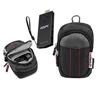 Navitech Noir Portable/Mobile/Mini PC Housse de Transport Compatible avec AZULLE Quantum Access Windows 10 Mini PC Stick