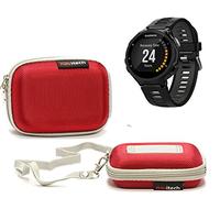 Navitech Rouge Housse résistante à l'eau Compatible avec Montre Garmin Forerunner 735XT