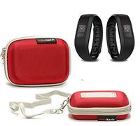 Navitech Rouge Housse résistante à l'eau Compatible avec Montre Garmin Vívofit 3