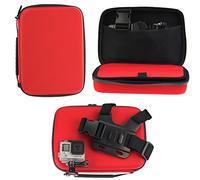 Navitech Rouge Protection Anti-Choc Housse étui de Rangement Compatible avec Nilox Evo 360 | Evo 4K | Evo 4K+ Action Cameras