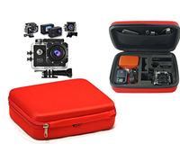 Navitech Rouge Protection Anti-Choc Housse étui de Rangement Compatible avec VTIN Caméscope Sportive UHD avec Capteur Sony IMX117 Exmor R Caméra d'action