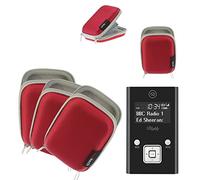 Navitech - Rouge Résistant à l'eau Dure Housse de Protection en Compatible avecs baladeurs FM Radio/Audio numérique tel Que Majority Kite
