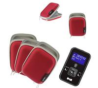Navitech - Rouge Résistant à l'eau Dure Housse de Protection en Compatible avecs baladeurs FM Radio/Audio numérique tel Que Sangean DT-250