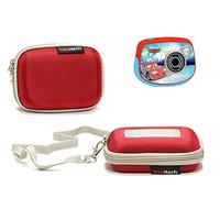 Navitech Rouge résistant à l'eau Housse de la caméra Dur Compatible avec Lexibook Disney Cars Camera - 1.3MP