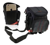 Navitech Sac à Bandoulière pour Appareil Photo Noir Compatible avec Lepatible with ISHARE Waterproof Appareil Photo Numérique