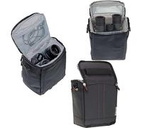 Navitech Sac De Voyage pour étui De Protection pour Jumelles Noir - Compatible avec Le Bresser Pirsch Ed 8x34 Jumelles