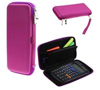 Navitech Violet Housse de calculatrices Protection de Graphiques/Scientifique/financières calculatrices avec Pochette Compatible avec Texas Instruments HP 50G