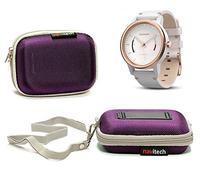 Navitech Violet Housse résistante à l'eau Compatible avec boîtier Garmin Vívomove