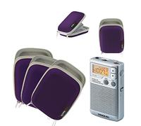 Navitech - Violet Résistant à l'eau Dure Housse de Protection en Compatible avecs baladeurs FM Radio/Audio numérique tel Que Sangean DT-250