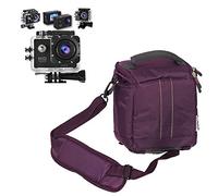 Navitech Violet Sacoche/étui/pour Le Nilox Mini UP Waterproof Compact Action Video Camera