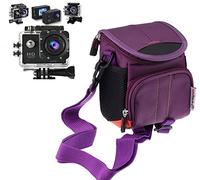 Navitech Violet Sacoche Petit/étui/Compatible avec DBPOWER Waterproof Action Sports Camera