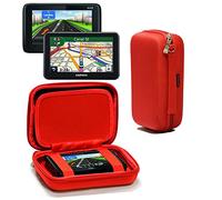 Navitech Voyage Prime Rouge Transport Rigide Manches Cas/Couverture Compatible avec Garmin Drive Assist 50 LMT-D
