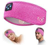 Navly Casque de Sommeil pour Dormeurs Latéraux - Bluetooth sans Fil et Haut-parleurs Fins, Réglable pour Tous, Idéal pour Dormir, Méditer et Voyager (Rose Vif)