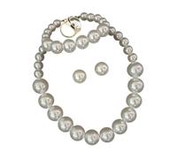 Navna 3. Parure de bijoux 5 pièces avec collier et boucles d'oreilles en perles d'imitation pour les fêtes formelles peaux sensibles, taille unique, Comme décrit, Comme décrit.