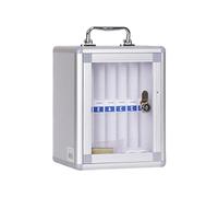 Navna Armoire de rangement sécurisée pour téléphone portable verrouillable transparente en alliage d'aluminium multi-fentes pour l'école et le bureau