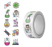 Navna Autocollants de dessin animé de laboratoire adaptés pour la décoration de coques de téléphone portable en PVC imperméable fournitures artistiques artisanat essentiel de bande dessinée chimie