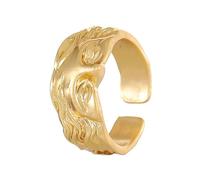 Navna Bague de fête vintage inspirée de la sculpture littéraire pour femme, bijoux réglables pour un look tendance, taille unique, Comme décrit, Comme décrit.