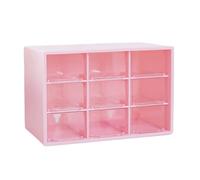 Navna Boîte à bijoux à compartiments multiples avec 9 compartiments, structure idéale pour les outils cosmétiques et la décoration de la maison