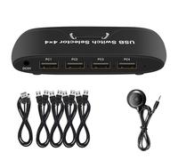 Navna Boîtier de commutation KVM universel USB2.0 - Large compatibilité pour le partage de périphériques sur 4 systèmes - Commutateur USB - Clavier KVM