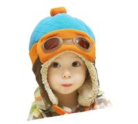 Navna Bonnet d'hiver tricoté avec cache-oreilles pour adolescents - Élégant pour enfants - Thermiques doublés - Protection des oreilles - Activités de plein air d'hiver - Garçons et filles, bleu