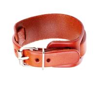 Navna Bracelet punk double couche en cuir à boucle réglable pour homme et femme Design double couche, taille unique, Comme décrit