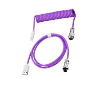 Navna Câble USB A vers type C pour clavier mécanique avec sécurité Violet | Housse tressée pour claviers de jeu avec prises sécurisées pour des configurations bien rangées et un transfert stable des