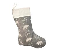 Navna Chaussette de décoration de sapin de Noël avec grand espace de rangement, tissu convivial et motif de festival, chaussettes décoratives à suspendre pour fête de Noël