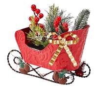 Navna Décoration de traîneau en fer avec composants amovibles en PVC pour Noël, maison, fête, présentation, base stable, décoration de vacances