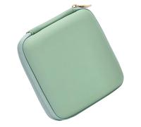 Navna Élégant étui de rangement carré en cuir pour boucles d'oreilles, colliers et décoration d'intérieur
