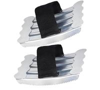 Navna Equine Coat Grattoir de nettoyage avec côté dentelé | Toiletteur anti-griffures de cheval avec outil de perte de métal pour une utilisation courante de grange et un nettoyage du