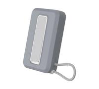 Navna Étui de transport en silicone pour batterie portable, gris | Ouverture du support, découpes de câble et utilisation quotidienne de l'organisation du bureau de voyage