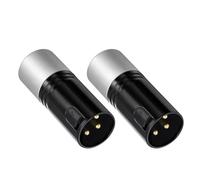 Navna Fiche de terminaison XLR dorée 120 Ohm 3 broches en métal, argent