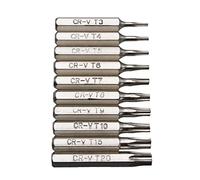 Navna Lot de 10 embouts de tournevis Torx CR-V T4 T5 T7 T8 T9 T10 T20 Mobile Draper dans un étui