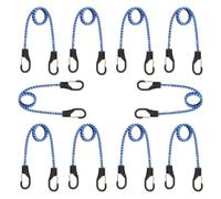 Navna Lot de 10 sangles extensibles compactes avec clip robuste pour accessoires de voyage et besoins de rangement, sangles élastiques portables avec crochet robuste pour un rangement facile et du