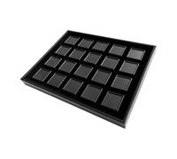 Navna Lot de 15 boîtes à bijoux carrées résistantes avec couvercles transparents et doublure de protection pour le rangement des pierres précieuses, couvercle transparent