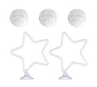 Navna Lot de 2 poissons interactifs avec sphères flottantes pour enrichissement d'aquarium en ABS