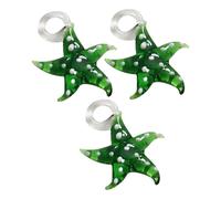 Navna Lot de 3 pendentifs en forme d'étoile de mer à pois en résine pour femme, taille unique, Comme décrit, Comme décrit.