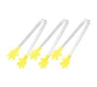 Navna Lot de 3 pinces alimentaires en silicone avec prise en main confortable pour glaçons, biscuits et petits aliments Accessoires de cuisine