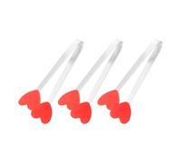 Navna Lot de 3 pinces alimentaires en silicone avec prise en main confortable pour glaçons, biscuits et petits aliments Accessoires de cuisine