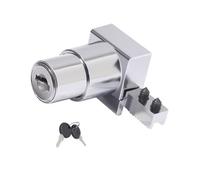 Navna Lot de 4 verrous à piston avec clé pour porte coulissante en verre, vitrine, vitrine, armoire en verre à charnière pour porte de 5 à 8 mm