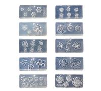 Navna Moule en silicone pour pendentif en forme de fleur - Moule en résine époxy pour fabrication de bijoux, colliers, boucles d'oreilles, pendentifs, loisirs créatifs