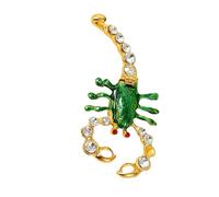 Navna Mystical Boîte de rangement légère en alliage de zinc en forme de scorpions en oxyde de zirconium pour bagues, bracelets, chaînes et bijoux réalistes