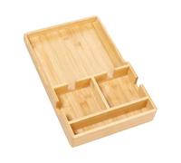 Navna Plateau en bois naturel avec sections de séparation pour le rangement du canapé et la décoration de la maison Plateau de service en bois