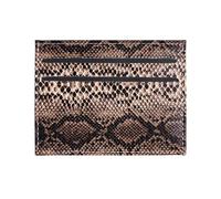Navna Porte-cartes moderne en cuir synthétique compact pour garder vos cartes en toute sécurité pour un usage quotidien essentiel, élégant avec texture serpent, café, Beauté de masse