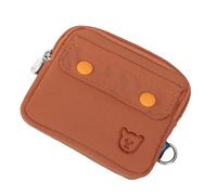 Navna Portefeuille fermé en polyester solide résistant à l'usure avec emplacements pour cartes spacieuses, organiseurs de pièces de monnaie compacts pour la mobilité sécurisée, fermeture éclair, sac