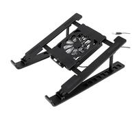 Navna Support ergonomique pour ordinateur portable avec ventilateur de refroidissement silencieux, design portable pliable pour dissipation de la chaleur, support pour ordinateur portable en ABS avec