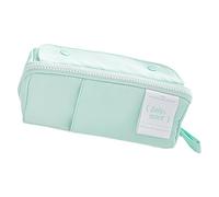 Navna Trousse à crayons multifonction de grande capacité - Trousse extensible en toile - Sac de rangement de maquillage pour fille et femme, menthe