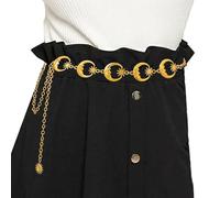 Navoky Chaîne de taille en métal avec pendentif lune et étoile - Accessoires de bijoux pour femmes et filles, One size, Alliage
