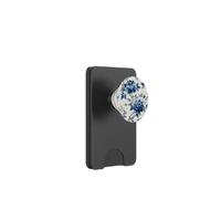Navy Blue Flower Lover Cute Girly Botanical Floral Nature PopSockets PopWallet pour MagSafe